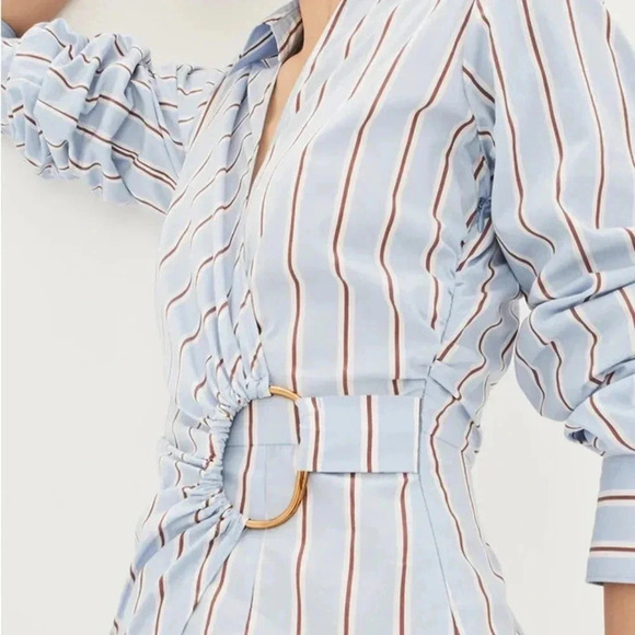 New Veronica Beard Afton Wrap Midi Dress Shirtdress Summer Lightweight Sz 2 - Picture 5 of 14